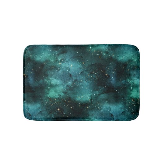 Tapis De Bain Teal galaxy Series Design 1 (Devant)