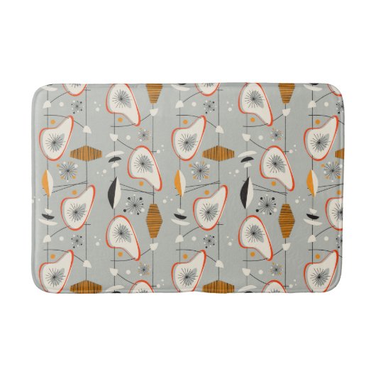 Tapis De Bain Teal géométrique et motif bleu (Devant)