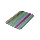 Tapis De Bain Teal Lavender Orange Purple Stripes (Angle)