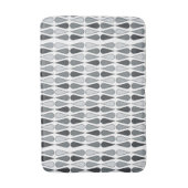 Tapis De Bain Teardrops du milieu du siècle rétro gris (Devant (Vertical))