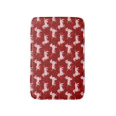 Tapis De Bain Teckels de flocon de neige de Noël rouges (Devant (Vertical))