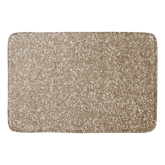 Tapis De Bain Teddy Bear Brown Gold Parties scintillant      (Devant)