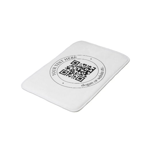 Tapis De Bain Téléchargez votre propre code QR et votre texte pe (Angle)