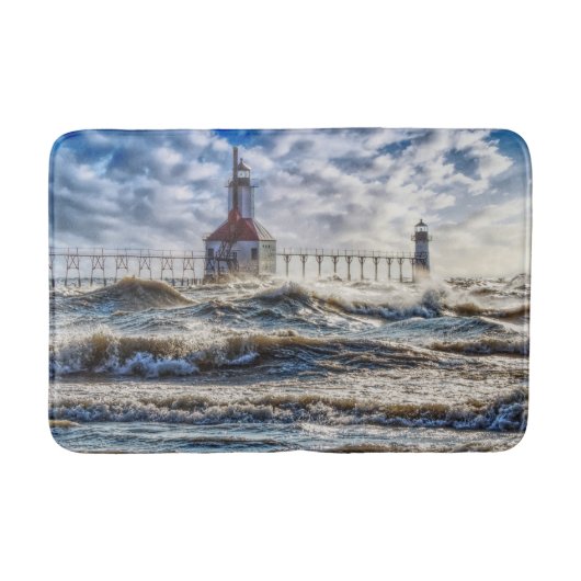 Tapis De Bain Tempête Au Phare St Joseph (Devant)