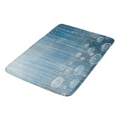 Tapis De Bain Tempête de pluie bleue (Angle)