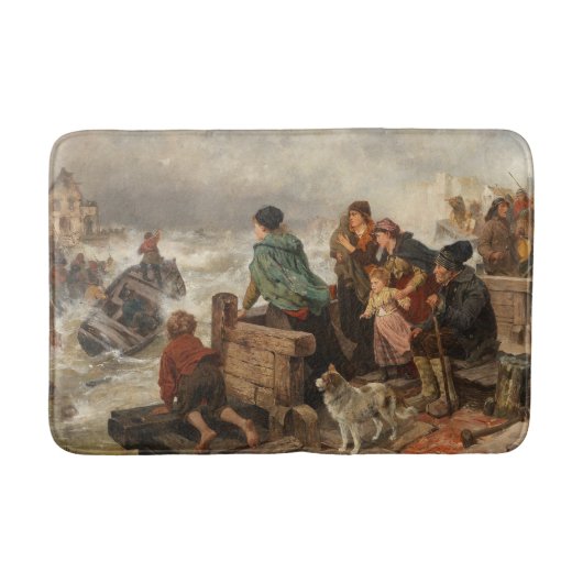 Tapis De Bain Tempête sur la côte (par Rudolf Jordan) (Devant)