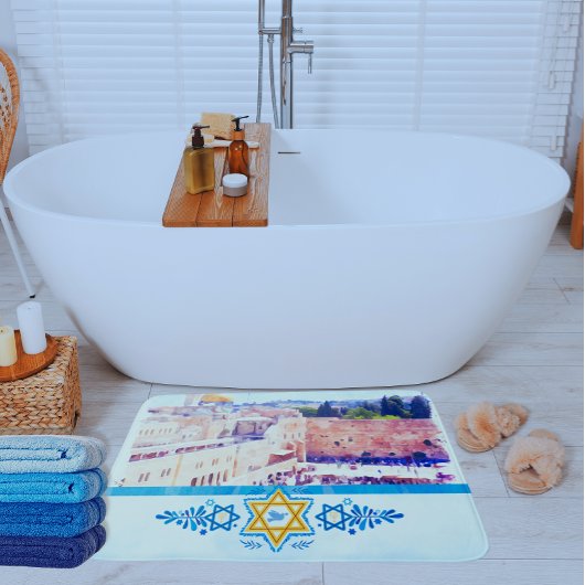 Tapis De Bain Temple du mur oriental Mont Jérusalem