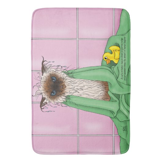 Tapis De Bain Temps de bain Siamese Chat (devant Vertical)