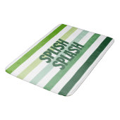 Tapis De Bain Tendance à rayures vertes (Angle)