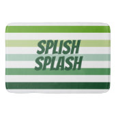 Tapis De Bain Tendance à rayures vertes (Devant)