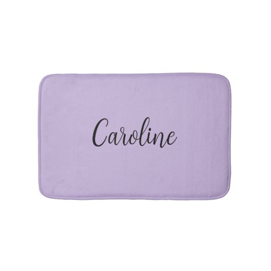Tapis De Bain Tendance Couleur Doux Violet Nom Bain Mat (Devant)