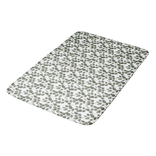 Tapis De Bain Tendance de verdure de eucalyptus botanique vert b (Angle)