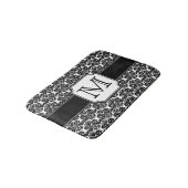 Tapis De Bain Tendance monogramme Damask (Angle)