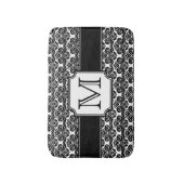 Tapis De Bain Tendance monogramme Damask (Devant (Vertical))