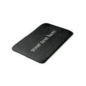 Tapis De Bain Tendance Noir Monogrammé Élégant (Angle)
