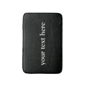 Tapis De Bain Tendance Noir Monogrammé Élégant (Devant (Vertical))