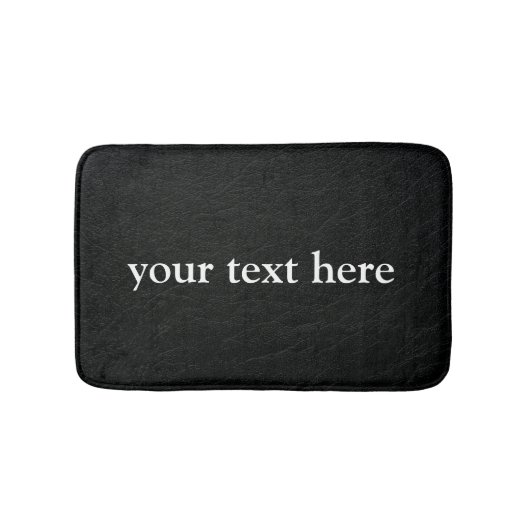 Tapis De Bain Tendance Noir Monogrammé Élégant (Devant)