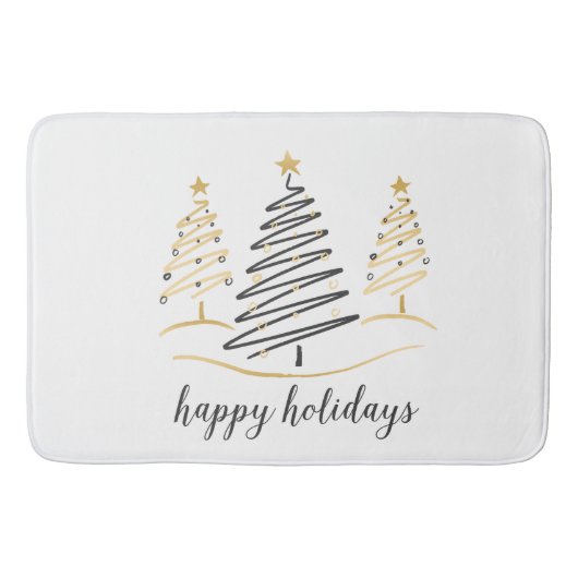 Tapis De Bain Tendances modernes Arbres de vacances (Devant)