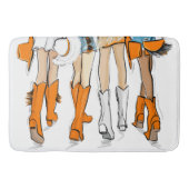 Tapis De Bain Tennessee Dames Cowboy Boots Orange Mode (Devant)