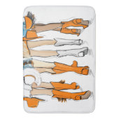 Tapis De Bain Tennessee Dames Cowboy Boots Orange Mode (devant Vertical)