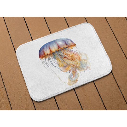 Tapis De Bain Tentacles de coucher de soleil : Aquarelle côtière