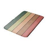 Tapis De Bain Terracotta Brown Vert Noir sur papier aquarelle (Angle)