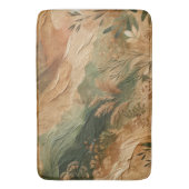 Tapis De Bain Terracotta Pêche Fleurs Pressées Bohème (devant Vertical)