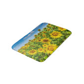 Tapis De Bain Terrain de tournesol, ensoleillé l'été. (Angle)