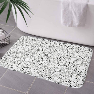 Tapis De Bain Terrazzo blanc moderne