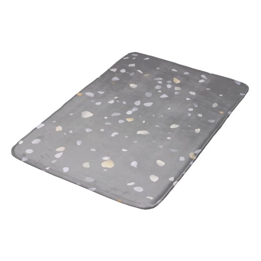 Tapis De Bain Terrazzo gris moderne (Angle)