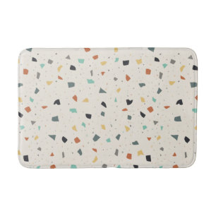 Tapis De Bain Terrazzo Tile Confetti Style Moderne Tons de Terre