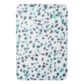 Tapis De Bain Terrazzo Turquoise Marbré Abstrait (devant Vertical)