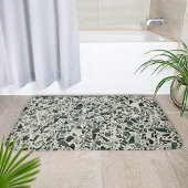 Tapis De Bain Terrazzo Vert Moderne