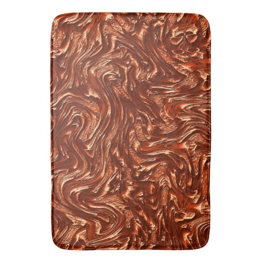 Tapis De Bain Terre cuite brune texturée (devant Vertical)