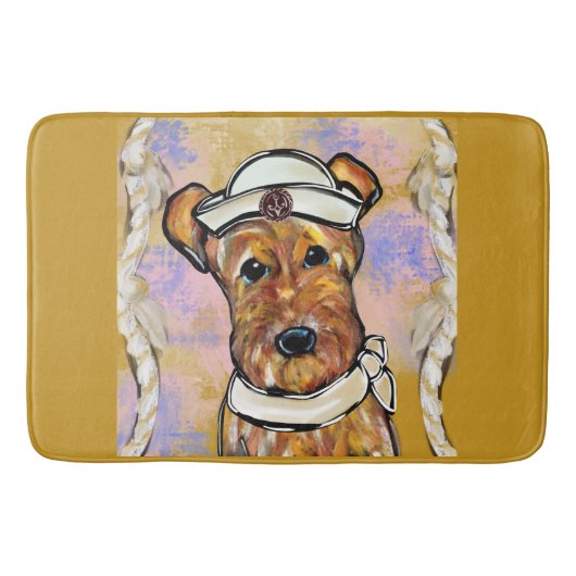 TAPIS DE BAIN TERRIER AIREDALE   (Devant)