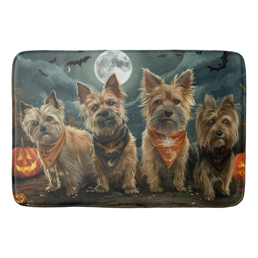 Tapis De Bain Terrier Australien Halloween Effrayant (Devant)