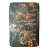 Tapis De Bain Terrier Australien Halloween Effrayant (devant Vertical)