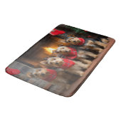 Tapis De Bain Terrier australien près du feu Noël (Angle)