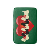 Tapis De Bain Terrier écossais/coeur rouge/Kelly/vert irlandais (Devant (Vertical))