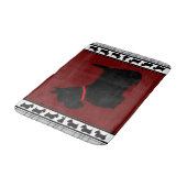 Tapis De Bain Terrier écossais/collier rouge/plaid gris, rouge (Angle)