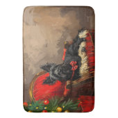 Tapis De Bain Térrier Skye de Noël Festif (devant Vertical)