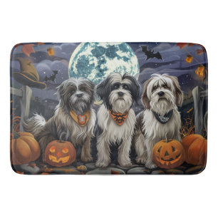Tapis De Bain Terrier Tibétain Halloween Épouvantable