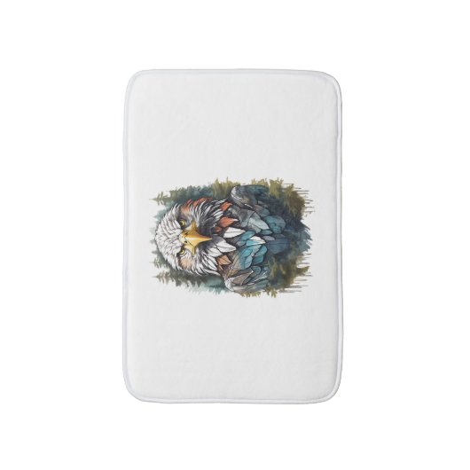 Tapis De Bain Tête d'aigle en forêt (Devant (Vertical))
