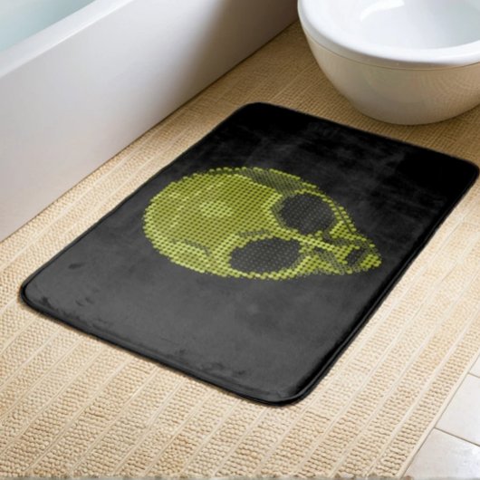 Tapis De Bain Tête d'alien vert