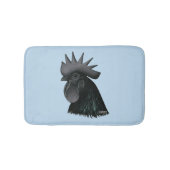 Tapis De Bain Tête de Rooster Ayam Cemani (Devant)