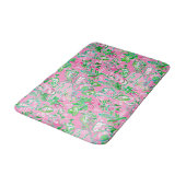 Tapis De Bain Texas Map Pink & Green Preppy Motif (Angle)
