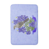 Tapis De Bain Texas State Mockingbird & Bluebonnet Flower (Devant (Vertical))