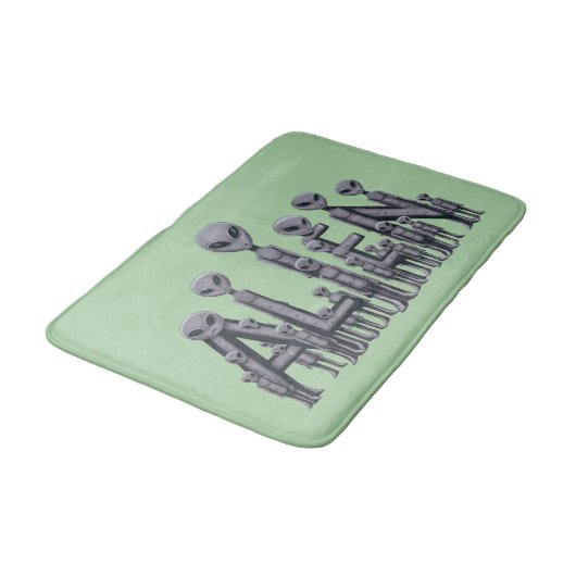 Tapis De Bain Texte Alien (Angle)