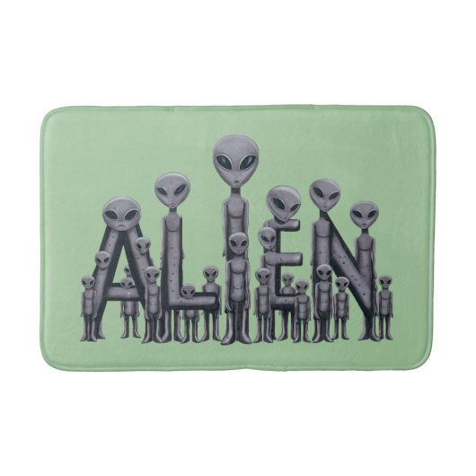 Tapis De Bain Texte Alien (Devant)