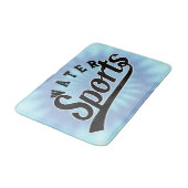 Tapis De Bain Texte Design : SPORTS black + your own text & idea (Angle)